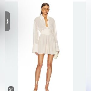 Helsa studios sheer mini shirt dress